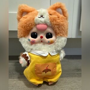 Baby Three BB3 Plush Orange / White Kitten Wardrobe Doll in Yellow Outfit